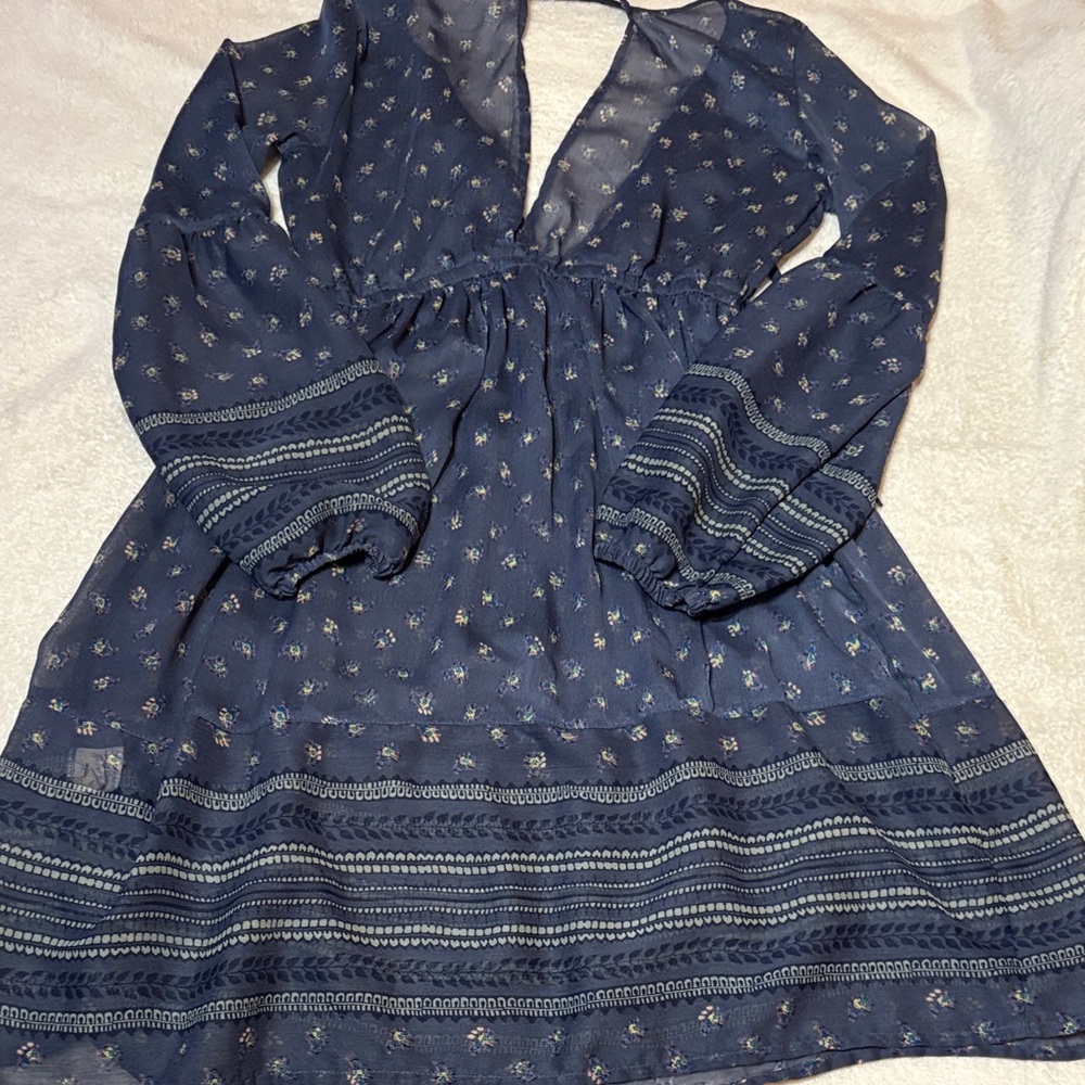 Mudd Floral Navy Dress